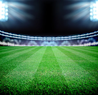 soccer field and the bright lights