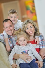 Obraz premium happy young family at home