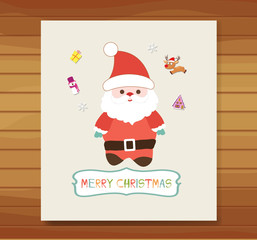 christmas card with santa claus
