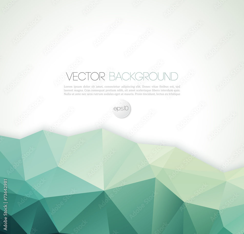 Poster Vector abstract geometric background with triangle