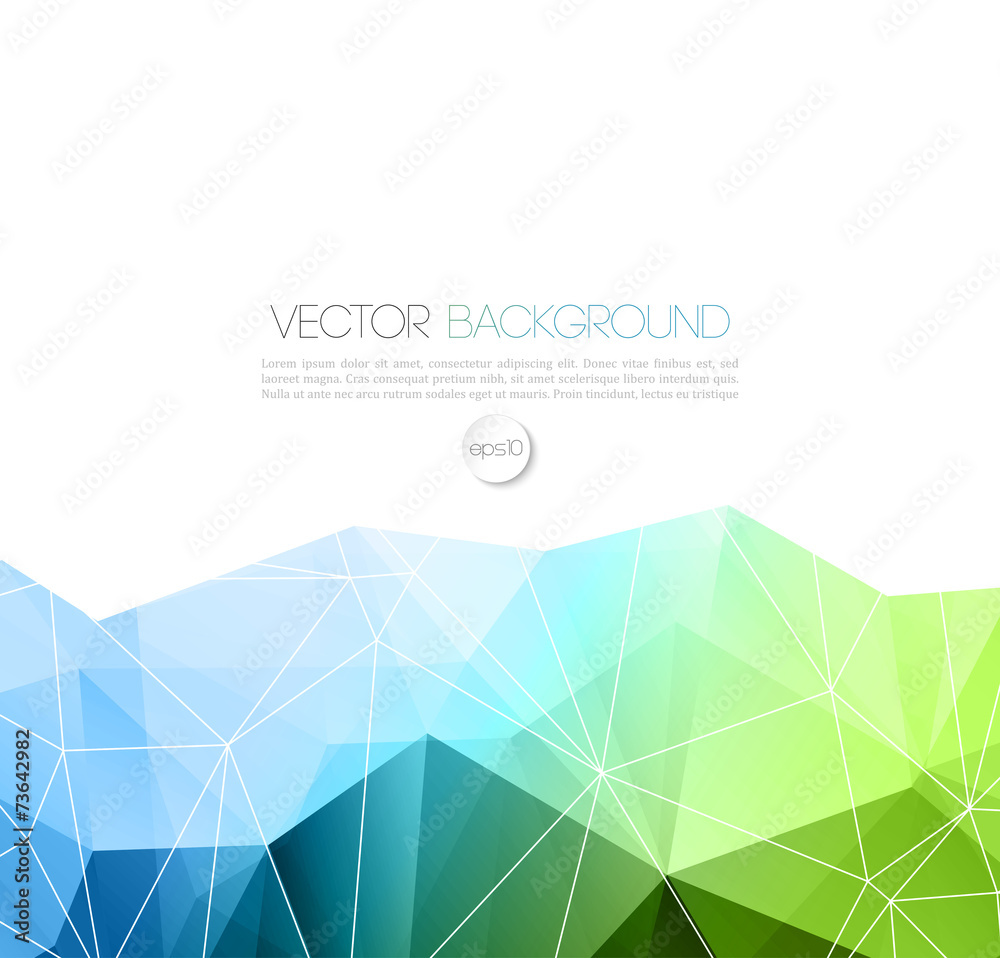 Aufkleber Vector abstract geometric background with triangle