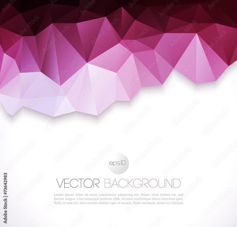 Poster Vector abstract geometric background with triangle