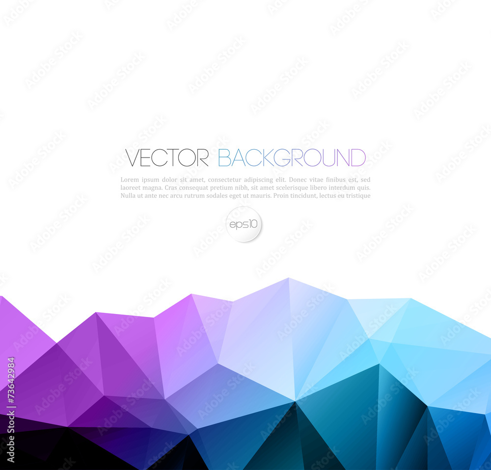Aufkleber Vector abstract geometric background with triangle