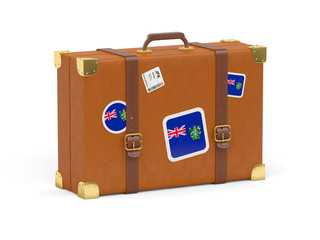 Suitcase with flag of pitcairn islands