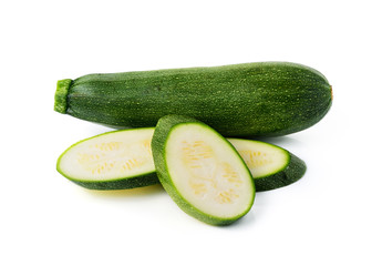 Fresh zucchini isolated on white