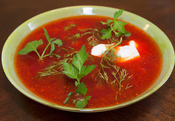 Plate of borscht
