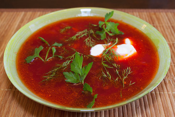 Plate of borscht