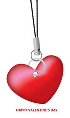 Valentines Day Heart Shape Key Chain Ornament