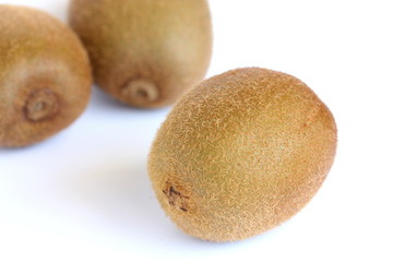 Kiwifruit on White Bakcground