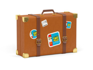 Suitcase with flag of saint pierre and miquelon