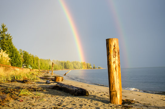 Rainbow on the beach