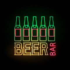 neon sign. Beer bar