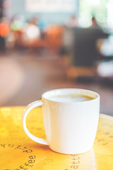 Coffee cup in coffee shop