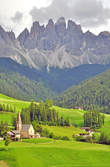 Church in beautiful valley