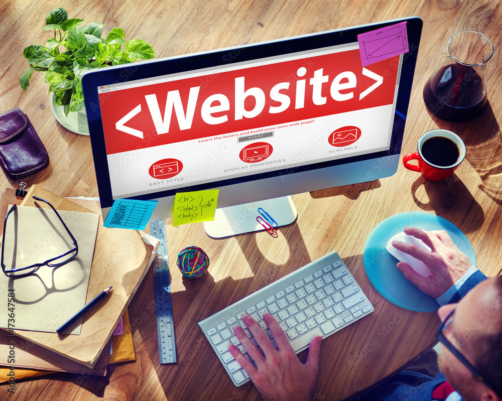 Wall mural website internet technology online connection concepts