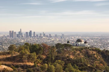 Fototapeten Skyline der Innenstadt von Los Angeles, Kalifornien, USA vom Griffith Park © chones