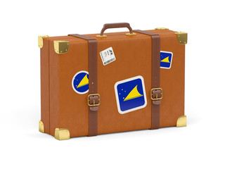 Suitcase with flag of tokelau