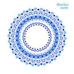 lacy pattern of flowers