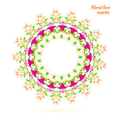 lacy pattern of flowers