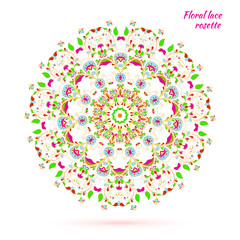 lacy pattern of flowers