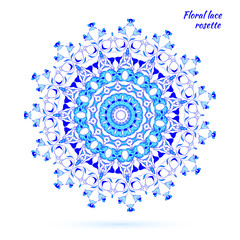 lacy pattern of flowers