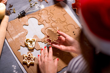 Making ginger cookies on Christmas