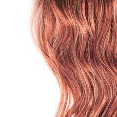 Fototapeta premium Hair fragment over the white