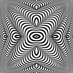 Design monochrome whirl illusion background