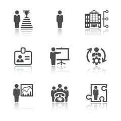 Business and management icons.