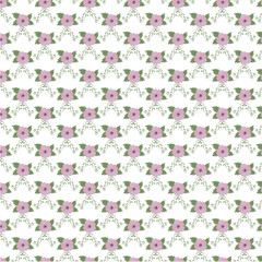 Vector retro floral pattern with flowers
