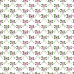 Vector retro floral pattern with flowers