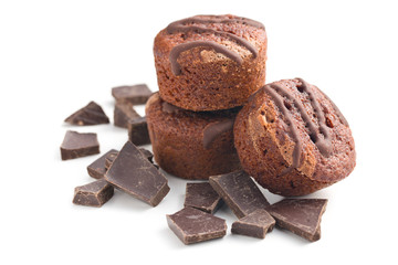 sweet dessert with chocolate and fruity jam