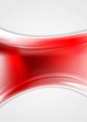 Red abstract wavy background