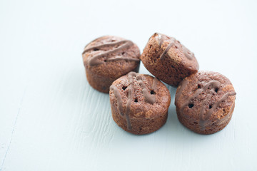 sweet dessert with chocolate and fruity jam