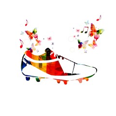 Colorful soccer boots design