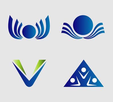 Elegant and modern logo elements set