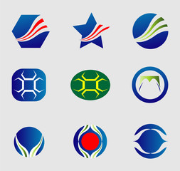 Logo icons set vector