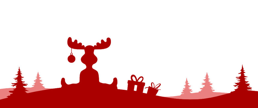 Silhouette Weihnachten Elche