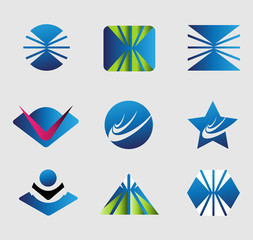 Symbol set Abstract company logo vector collection