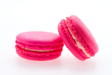 Macaroons isolated on white