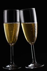 Two champagne flutes