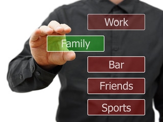 choosing family life ..instead work,party