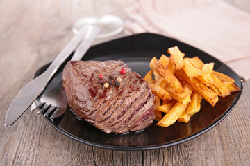 meat and french fries