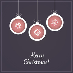 Naklejka premium Christmas Greeting Card - Christmas Balls