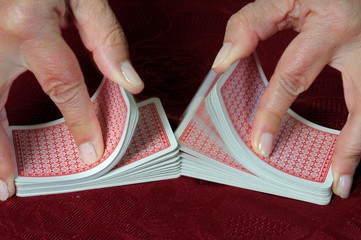 Shuffling cards © Arena Photo UK