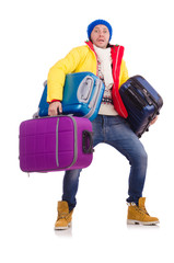 Man preparing for winter vacation