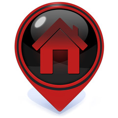 home pointer icon on white background