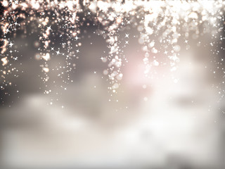 Magic Christmas Background with Stars