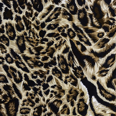texture of print fabric striped leopard