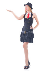 Woman isolated on the white background